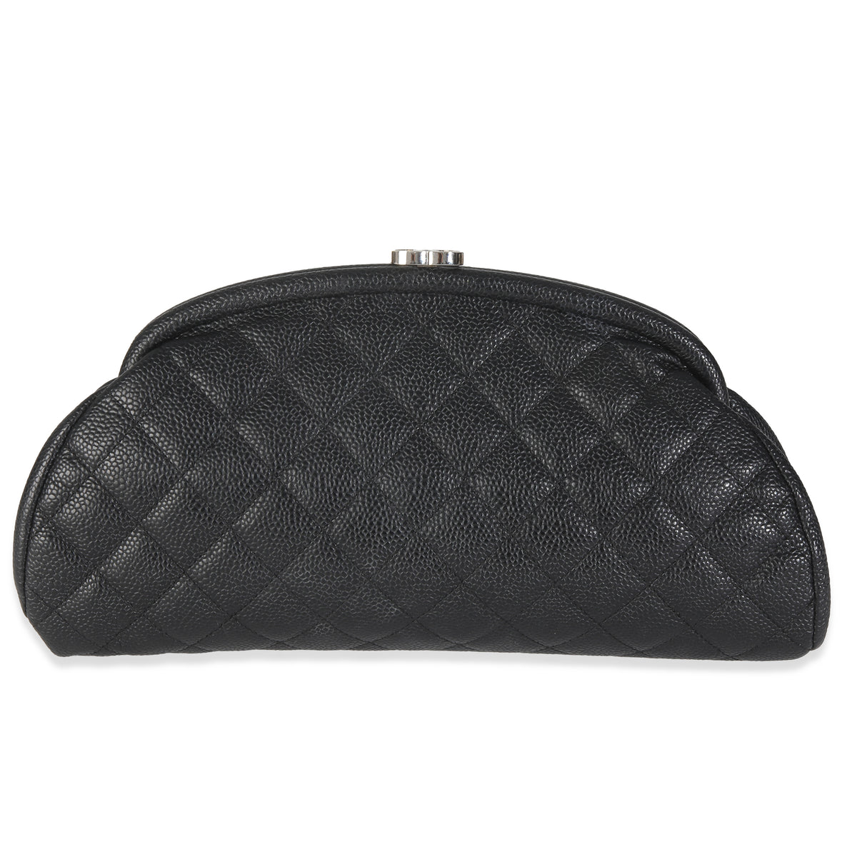 Black Quilted Caviar Timeless Clutch