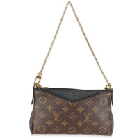 Black Monogram Canvas Pallas Clutch