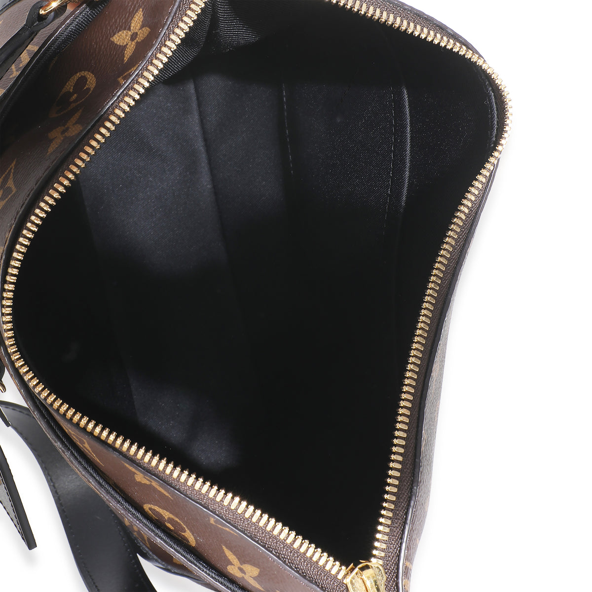 -Black Monogram Canvas Odeon MM