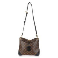 -Black Monogram Canvas Odeon MM