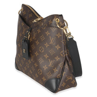 -Black Monogram Canvas Odeon MM