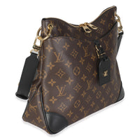 -Black Monogram Canvas Odeon MM