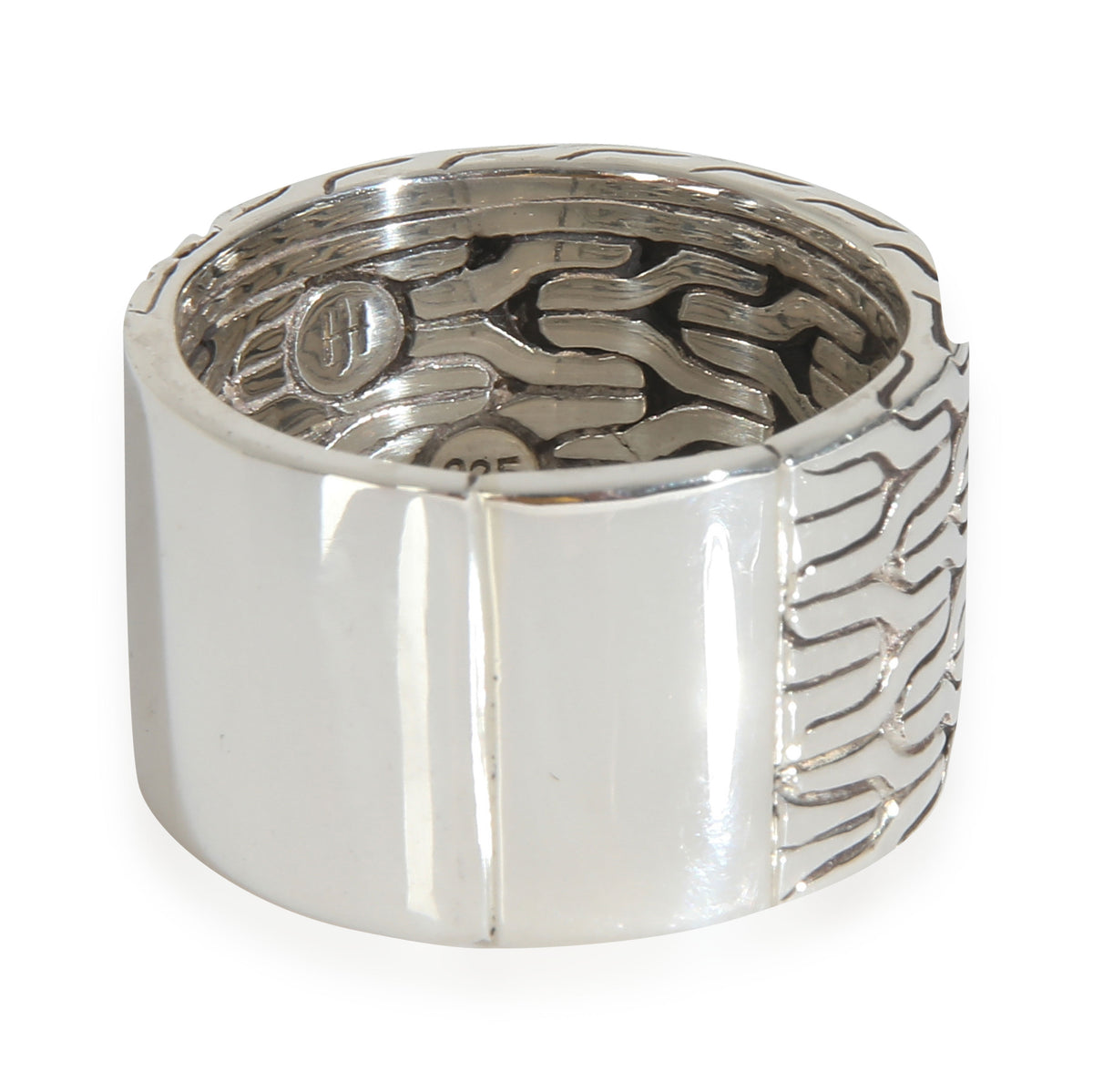 Sterling Silver  Carved Chain Band