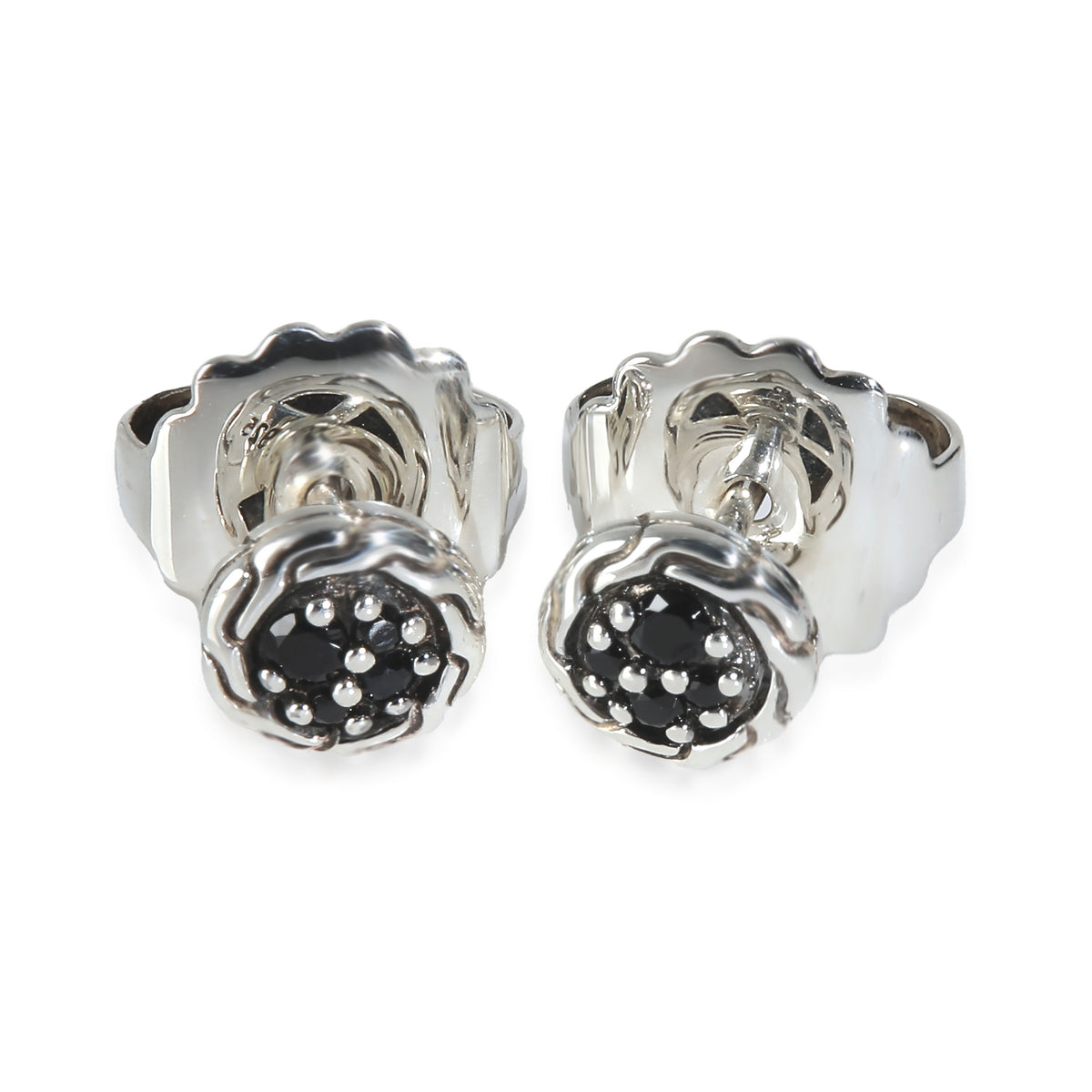 Sterling Silver Sapphire Essential Pave Stud Earrings