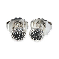 Sterling Silver Sapphire Essential Pave Stud Earrings