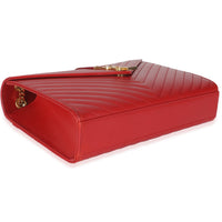 Lipstick Red Grain De Poudre Large Envelope Flap