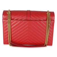 Lipstick Red Grain De Poudre Large Envelope Flap