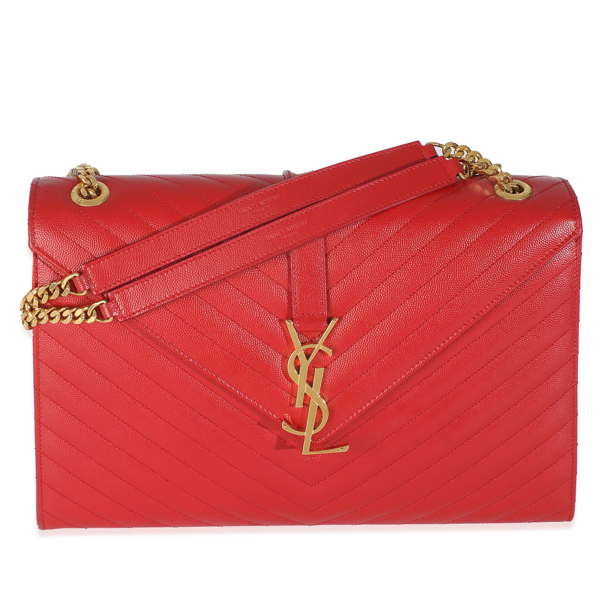 Lipstick Red Grain De Poudre Large Envelope Flap
