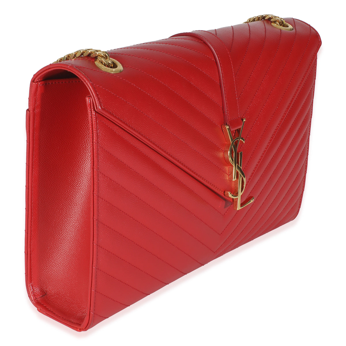 Lipstick Red Grain De Poudre Large Envelope Flap