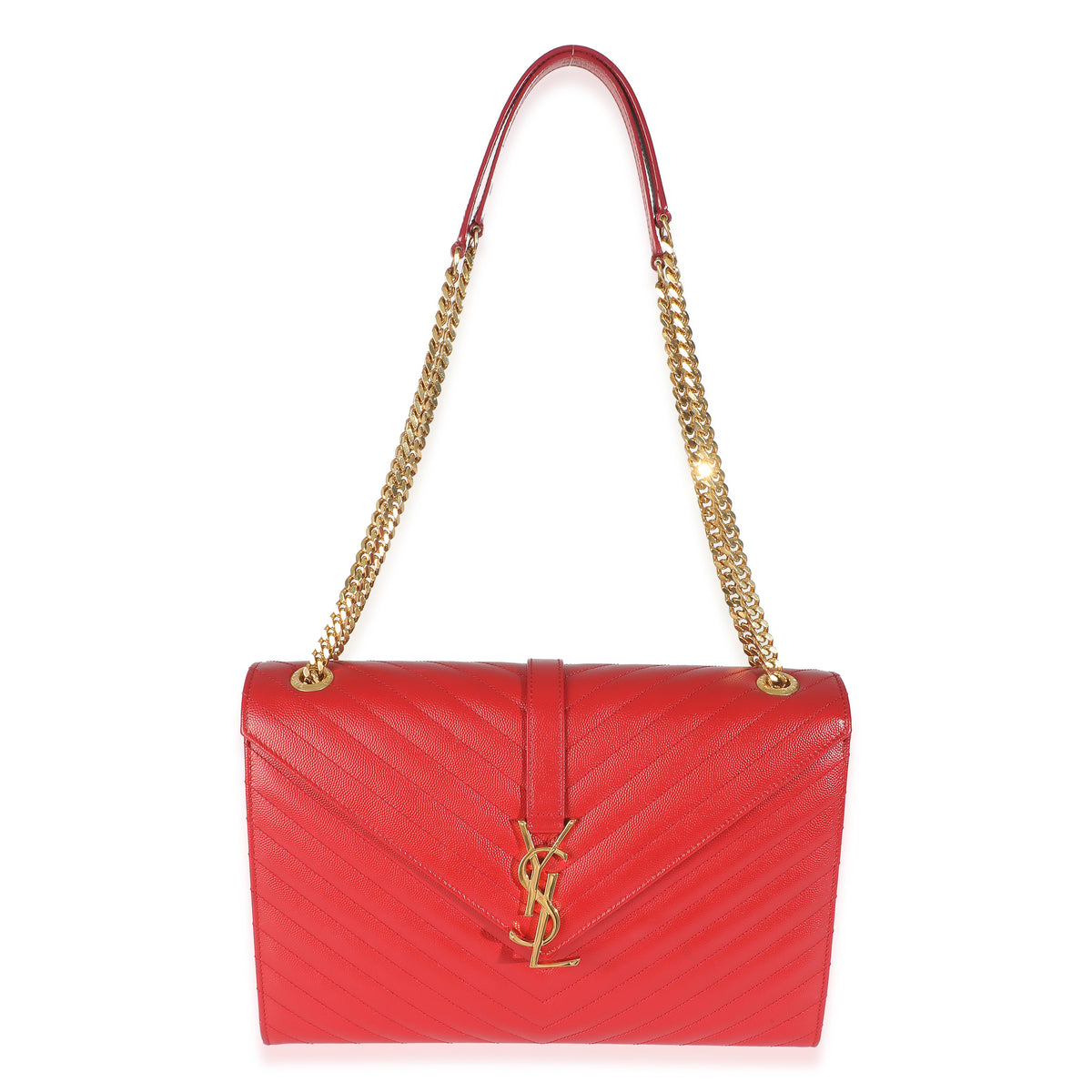 Lipstick Red Grain De Poudre Large Envelope Flap