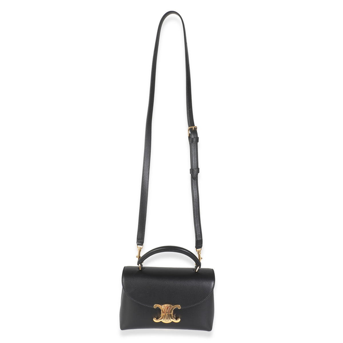 Black Supple Calfskin Teen Nino Top Handle Bag