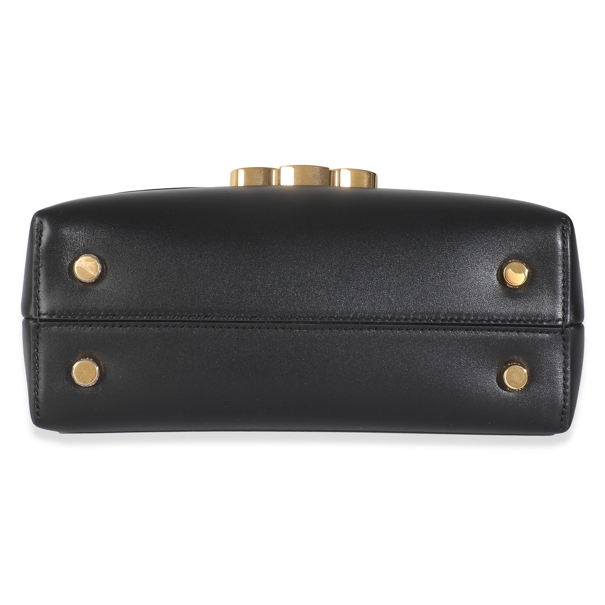 Black Supple Calfskin Teen Nino Top Handle Bag
