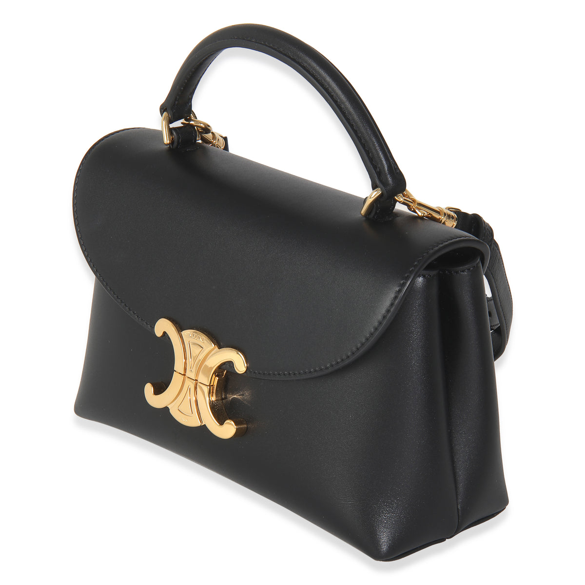 Black Supple Calfskin Teen Nino Top Handle Bag