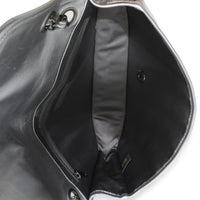 Silver PVC Calfskin Ice Cube Flap