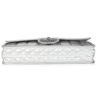 Silver PVC Calfskin Ice Cube Flap