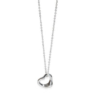 Sterling Silver  Elsa Peretti 11mm Open Heart Pendant