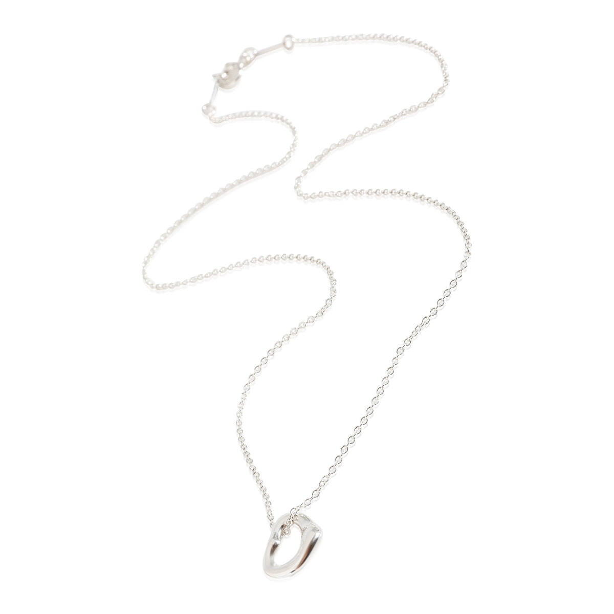 Sterling Silver  Elsa Peretti 11mm Open Heart Pendant