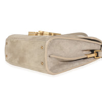 Brown Suede Cassandra Top Handle