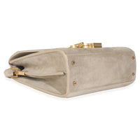 Brown Suede Cassandra Top Handle