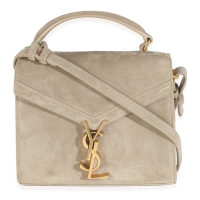 Brown Suede Cassandra Top Handle