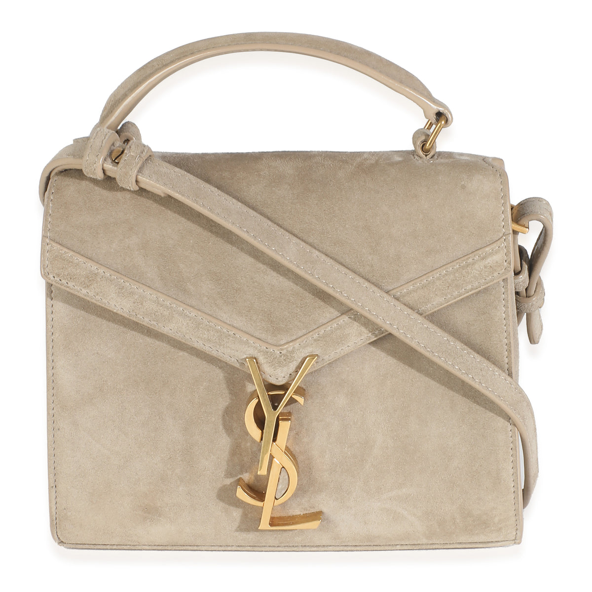 Brown Suede Cassandra Top Handle