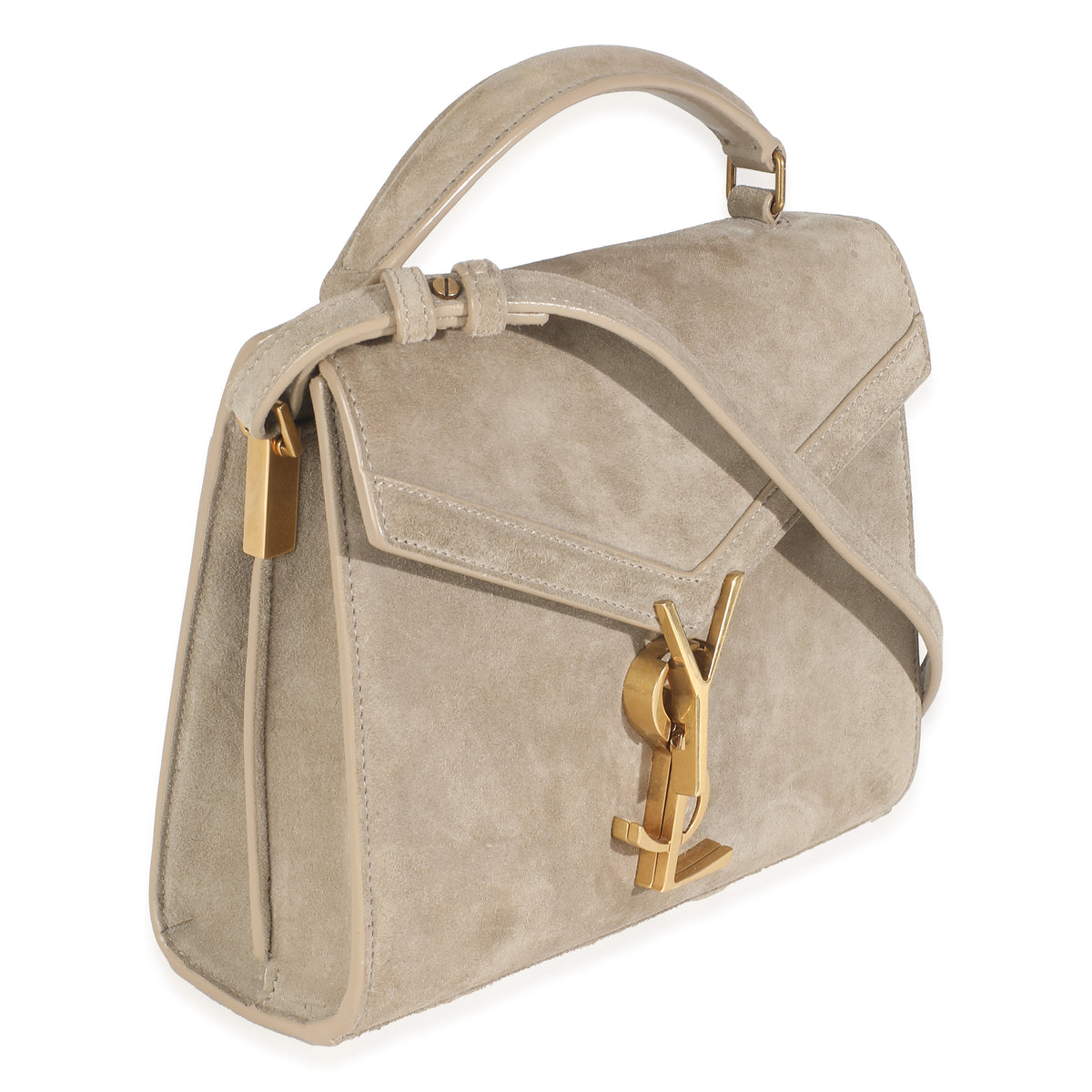 Brown Suede Cassandra Top Handle