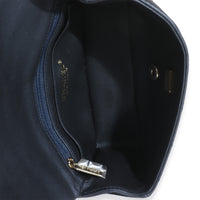 Navy Quilted Lambskin Mini Rectangular Top Handle