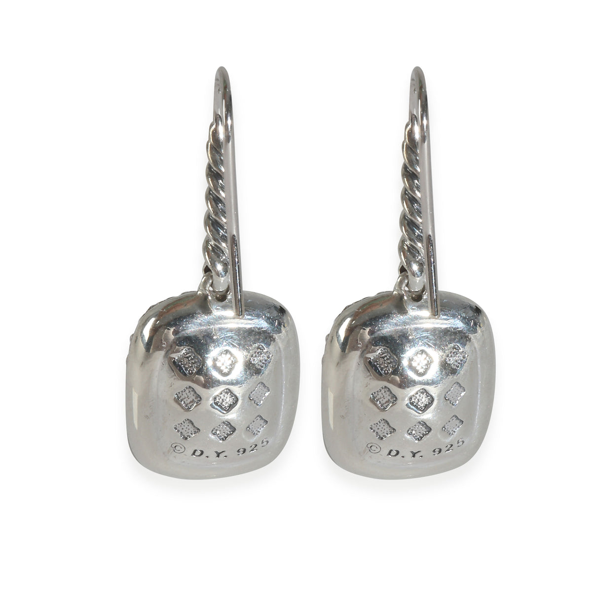 Sterling Silver Peridot and Diamond Noblesse Earrings