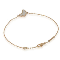 Yellow Gold Mother Of Pearl Sweet Butterfly Bracelet