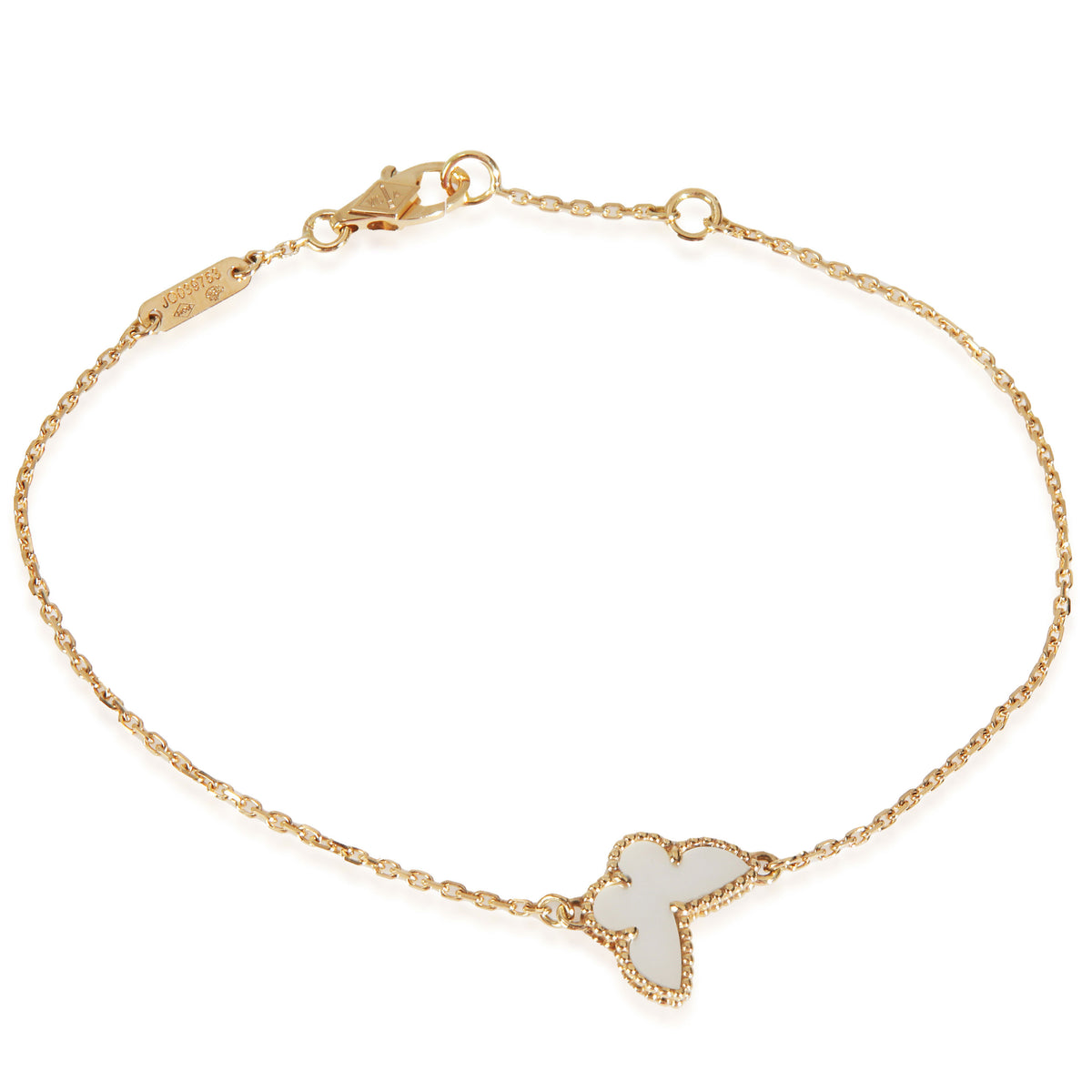 Yellow Gold Mother Of Pearl Sweet Butterfly Bracelet