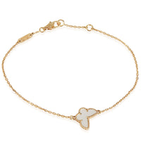 Yellow Gold Mother Of Pearl Sweet Butterfly Bracelet