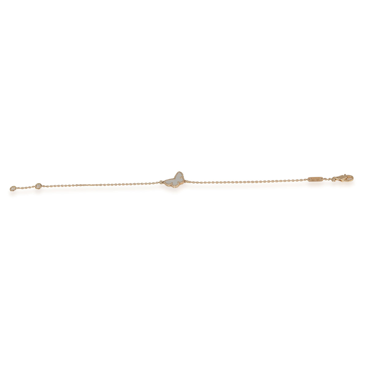 Yellow Gold Mother Of Pearl Sweet Butterfly Bracelet