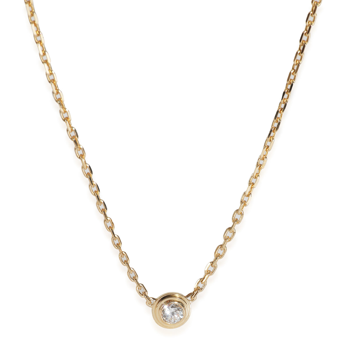 Yellow Gold Diamond Mini Model Damour Pendant