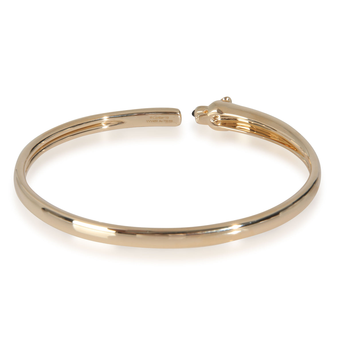 Yellow Gold Tsavorite and Onyx Small Model Panthere de Cartier Bracelet