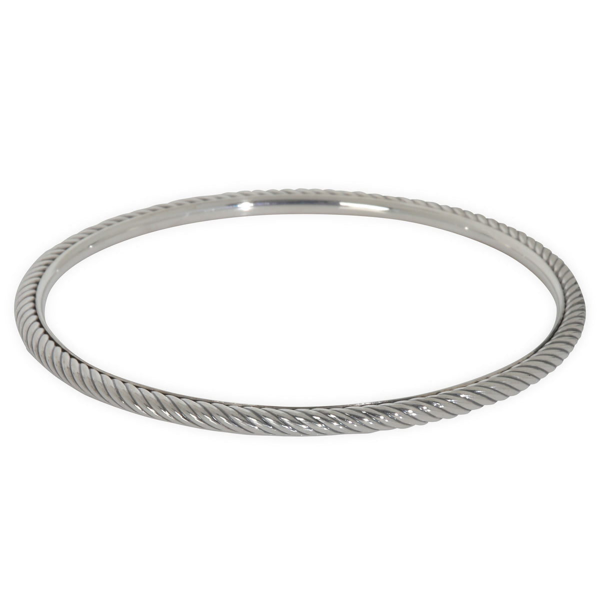 Sterling Silver  Cable Slip On Bracelet