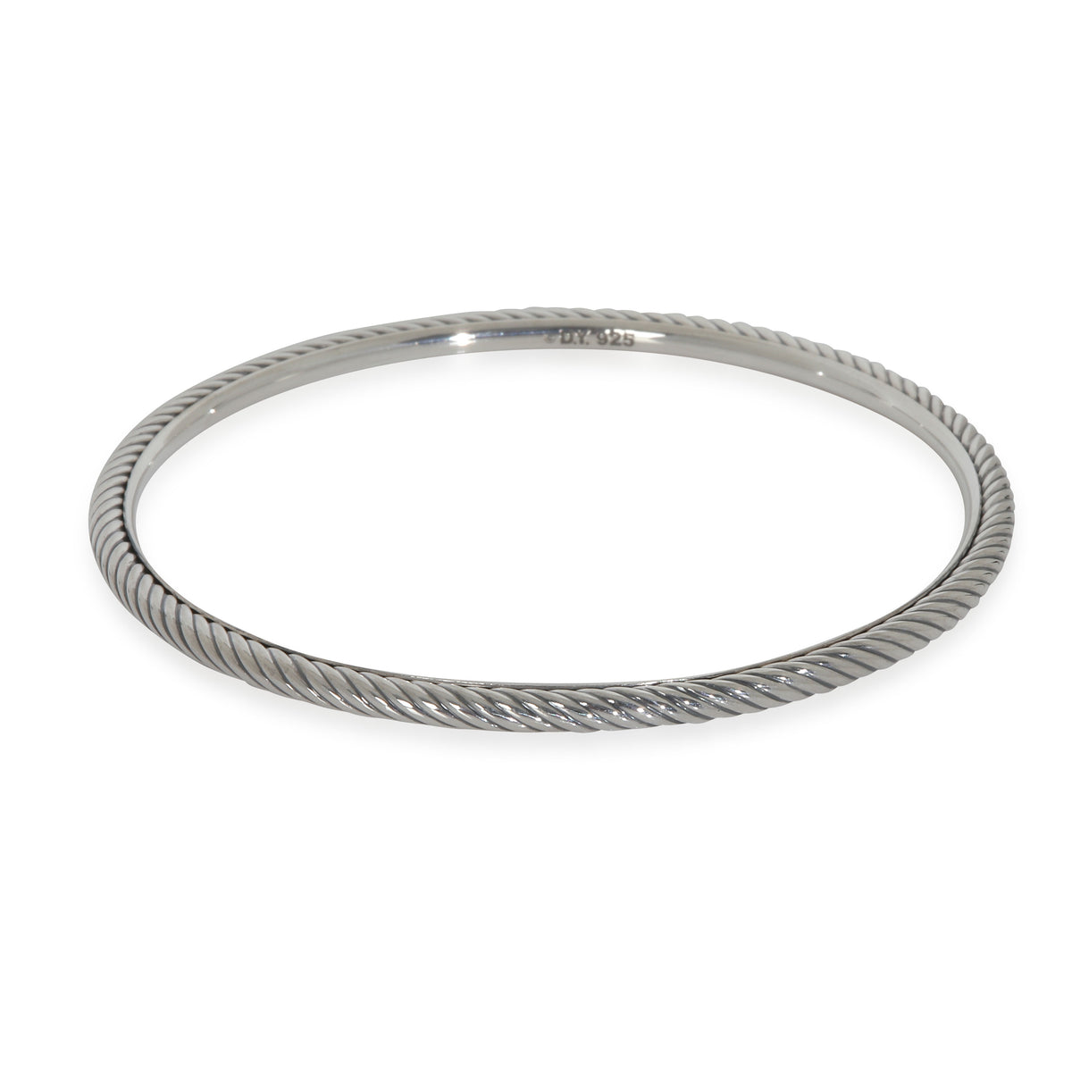 Sterling Silver  Cable Slip On Bracelet
