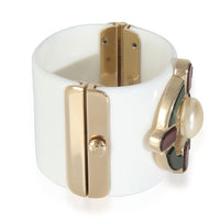 Gold-Plated  2007 Wide Resin & Gripoix Bracelet