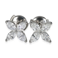 Tiffany & Co. Platinum Diamond Large Model Victoria Earrings fv