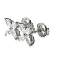 Tiffany & Co. Platinum Diamond Large Model Victoria Earrings sv