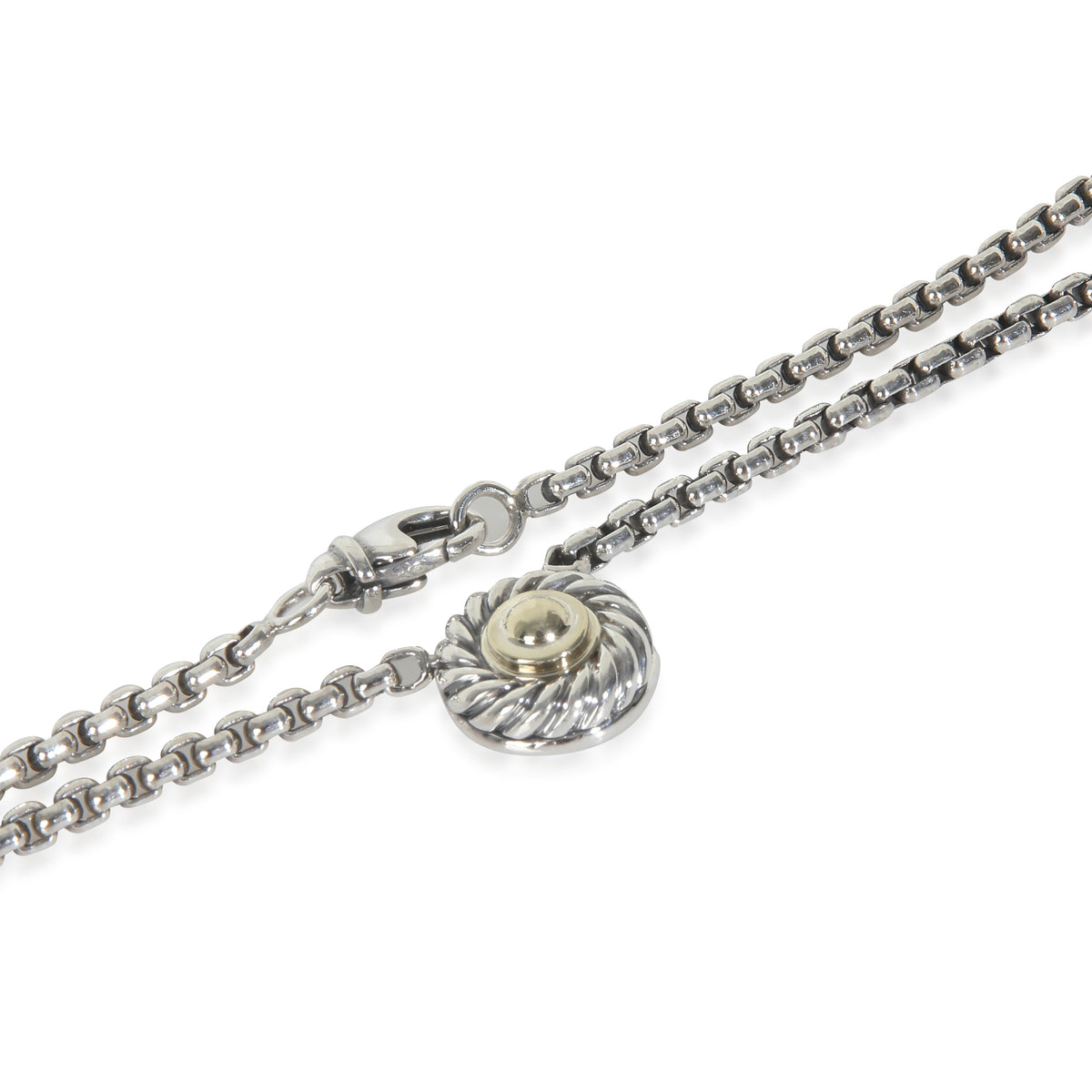 Yellow Gold & Sterling Silver  Cookie Pendant
