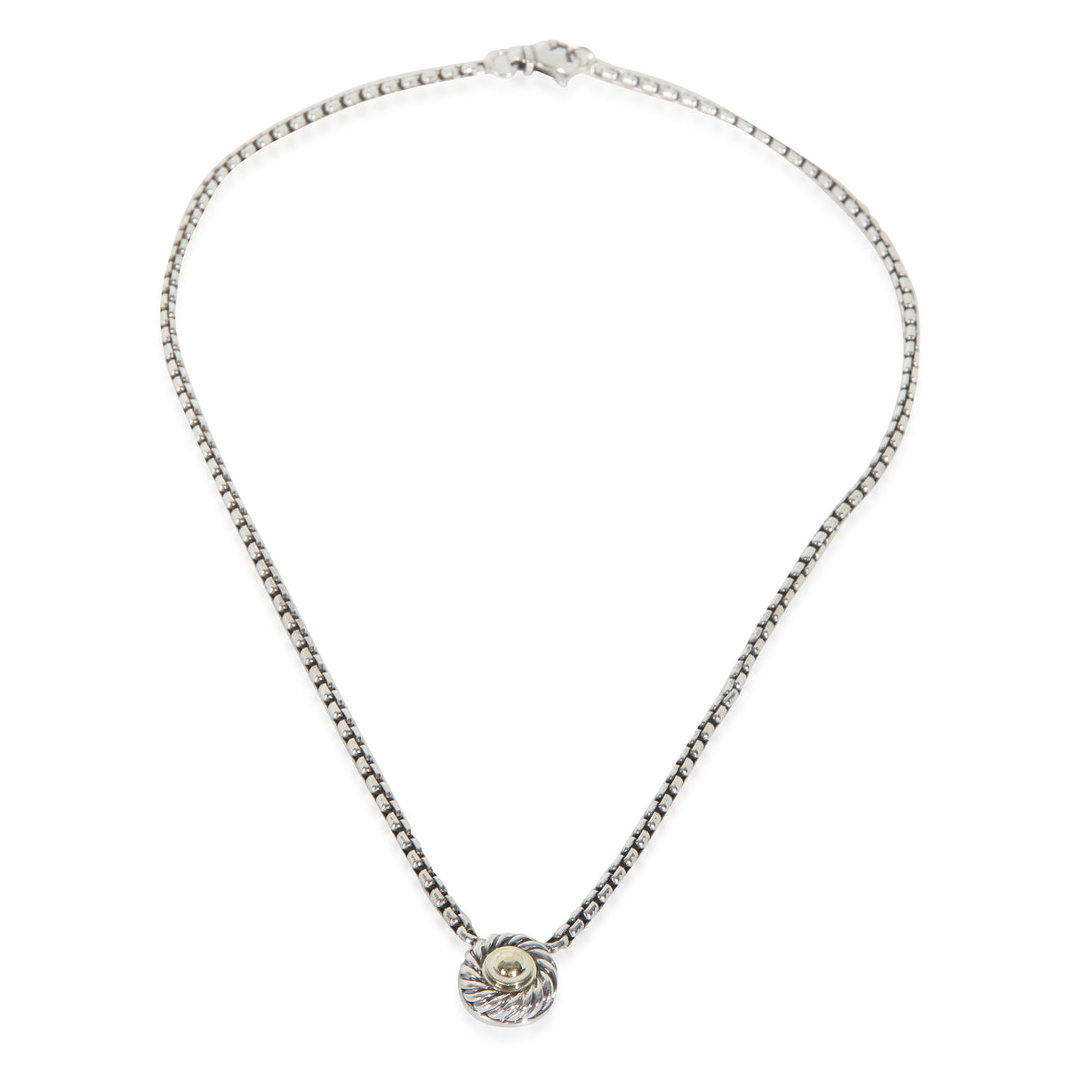 Yellow Gold & Sterling Silver  Cookie Pendant