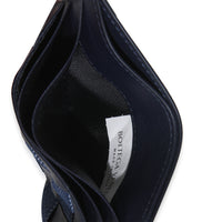 Navy Nappa Intrecciato Denim Credit Card Case