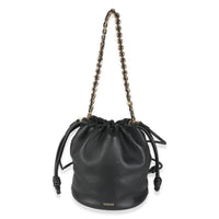Black Mellow Nappa Flamenco Purse Bucket Bag