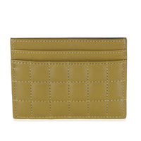 Saint Laurent Olive Drab Quilted Lambskin Cassandre Credit Card Case Wallet bv