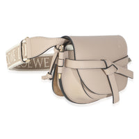Sand Calfskin Mini Gate Dual Bag