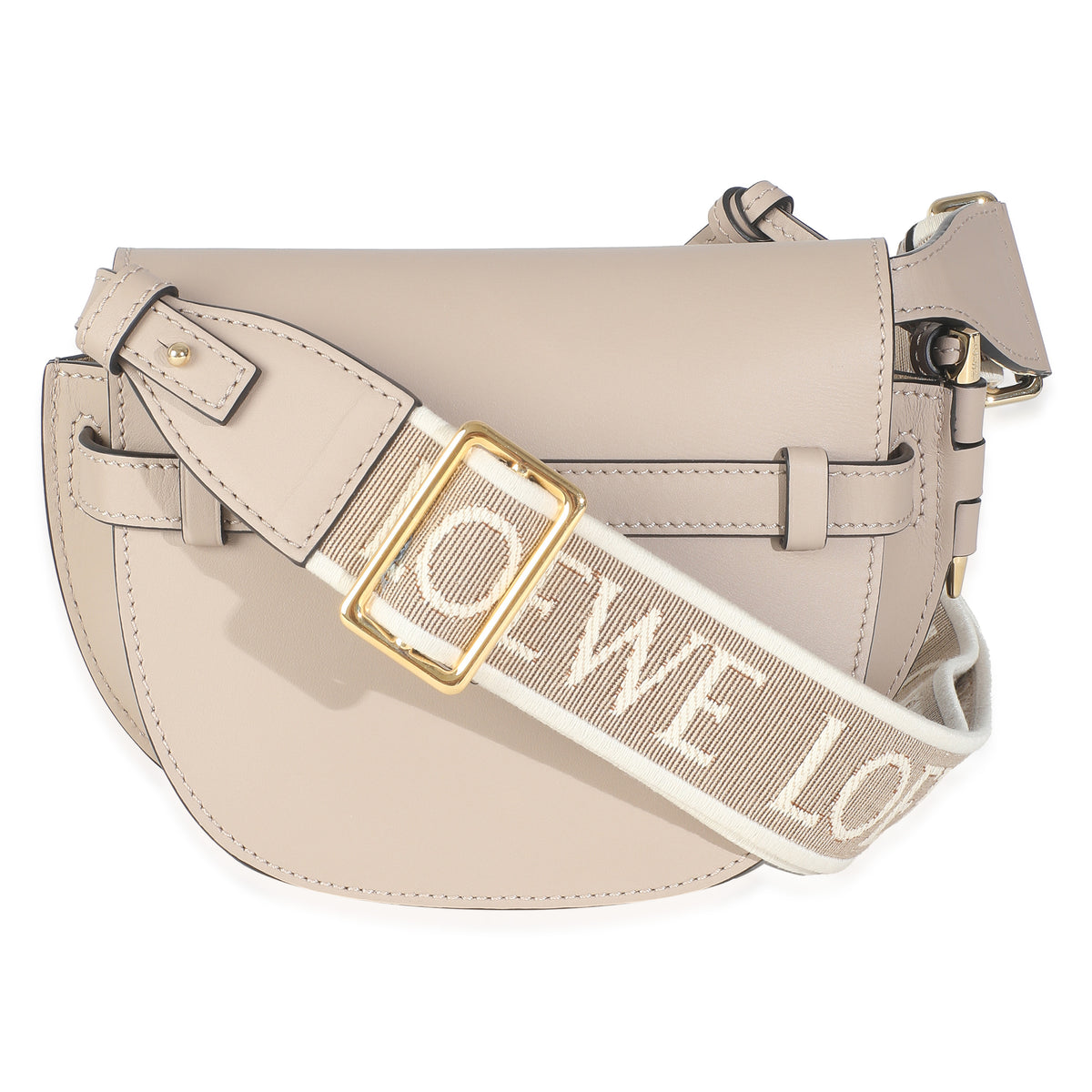 Sand Calfskin Mini Gate Dual Bag