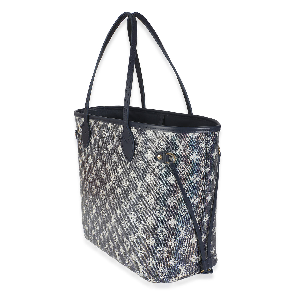 Blue Monoglam Canvas Neverfull MM