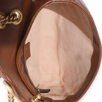 Brown Azalea Calfskin Matelasse Diagonal GG Marmont Shoulder Bag