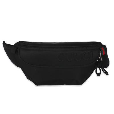 Black Nylon Logo Belt Bag