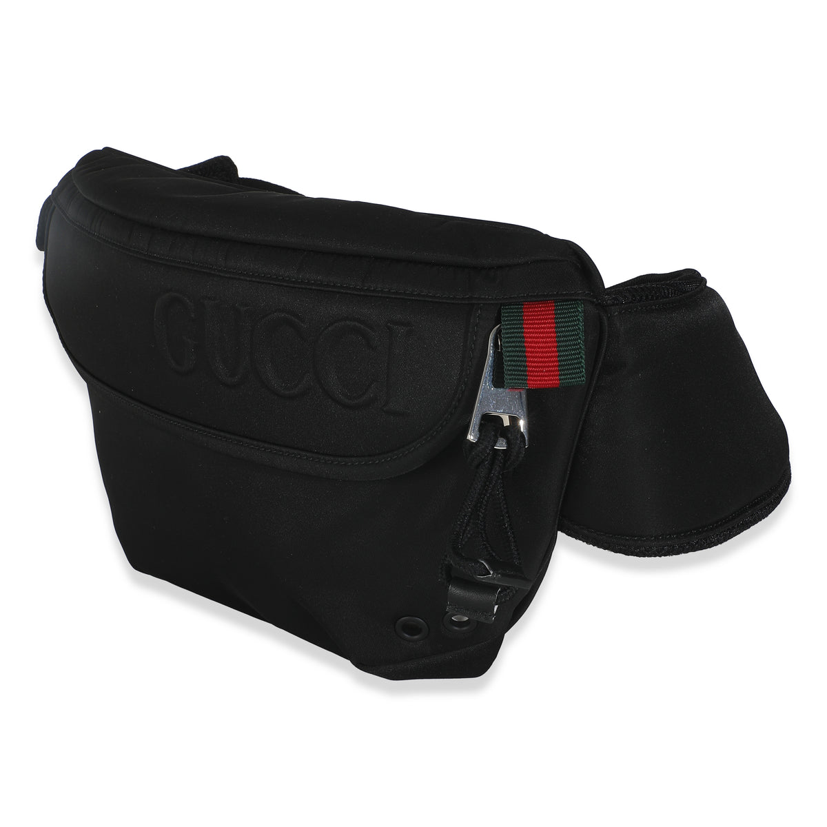 Black Nylon Logo Belt Bag